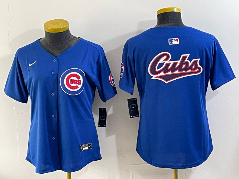 Women Chicago Cubs blank blue 2025 Nike MLB jersey 002